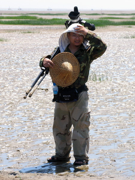 烈日下的鳝鱼滩，鸟与观鸟人——2006.7.2与王岐山教授一起观鸟